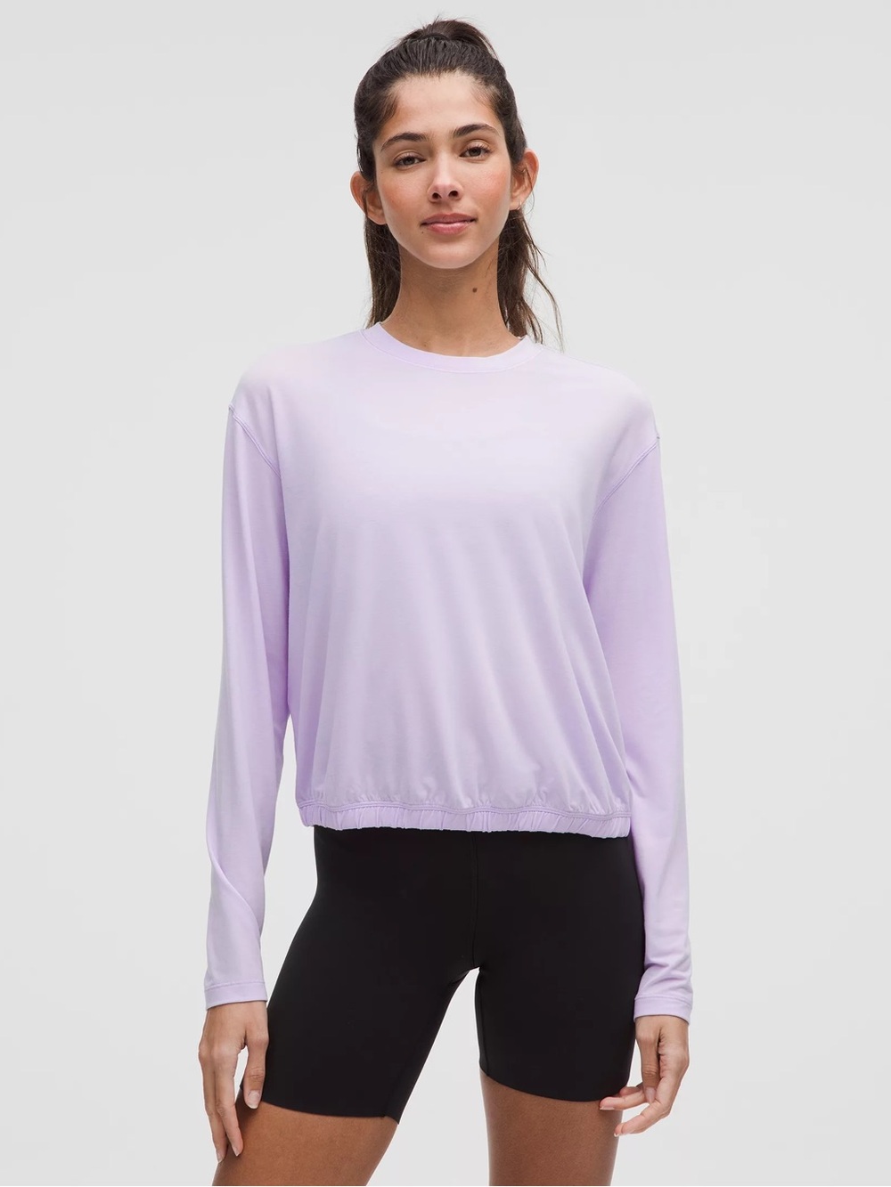 Lululemon Jersey Training Elastic-Hem Long-Sleeve Shirt